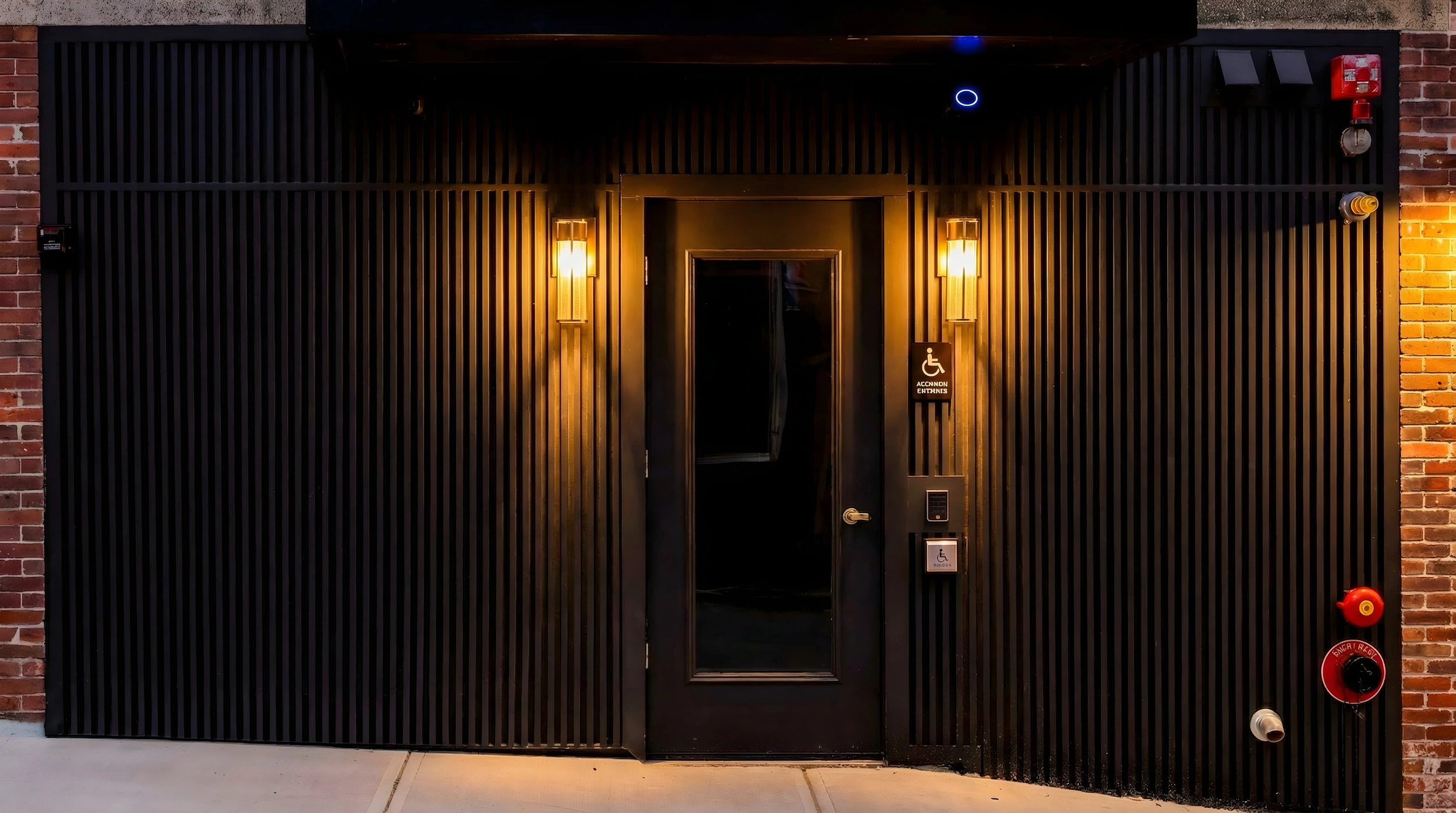 Center St Entrance Night